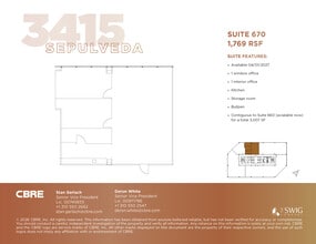 3415 S sepulveda Blvd, Los Angeles, CA à louer Plan d’étage- Image 2 de 2