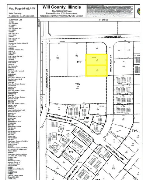 Rock Run Dr, Crest Hill, IL à vendre - Plan cadastral - Image 2 de 3