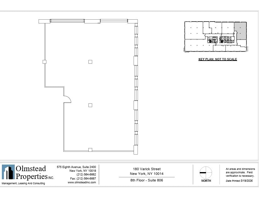 180 Varick St, New York, NY à louer Plan d’étage- Image 1 de 1