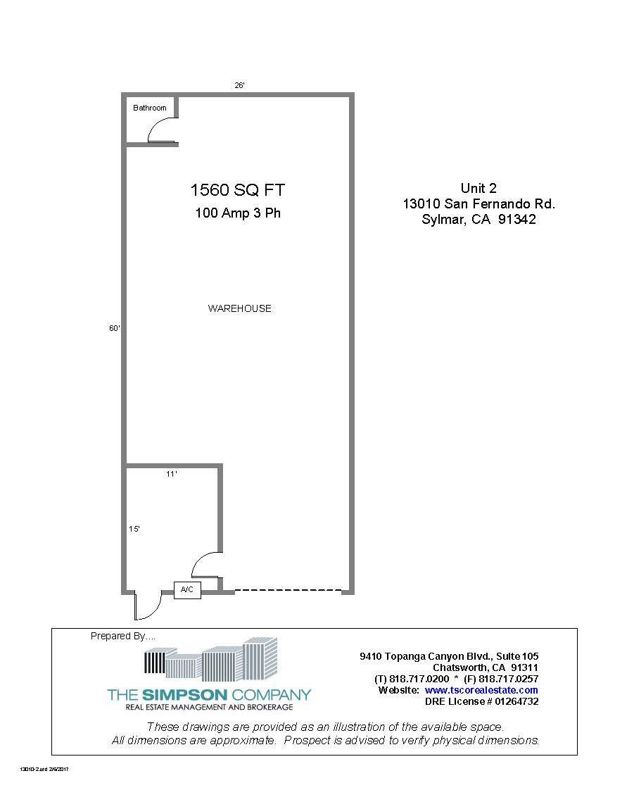 13000-13010 San Fernando Rd, Sylmar, CA for lease Floor Plan- Image 1 of 1