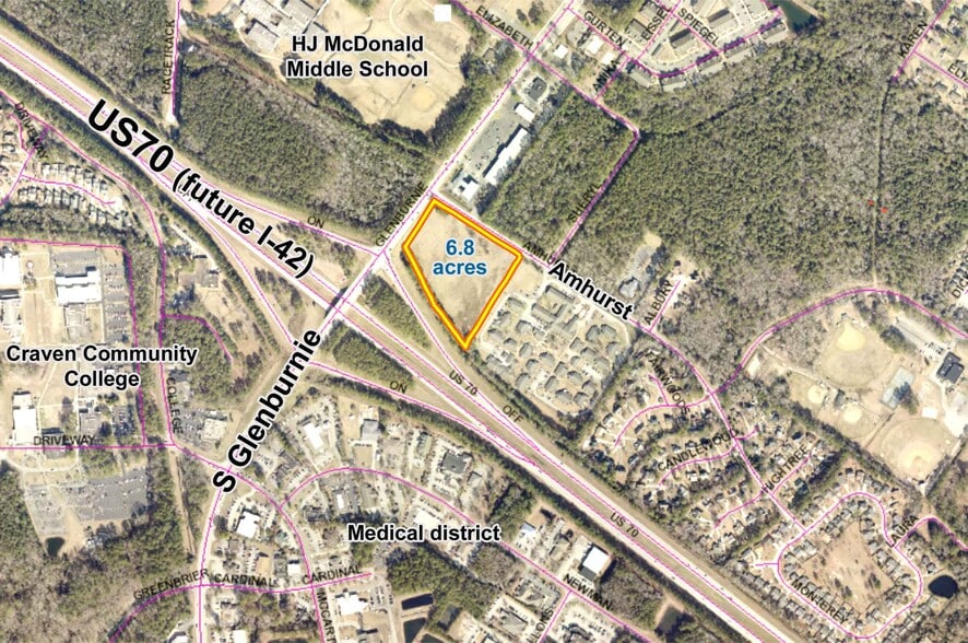 Amhurst Blvd, New Bern, NC for sale - Aerial - Image 2 of 2