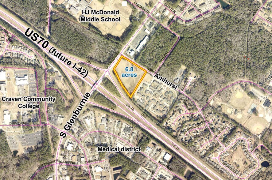 Amhurst Blvd, New Bern, NC à vendre - Aérien - Image 2 de 2