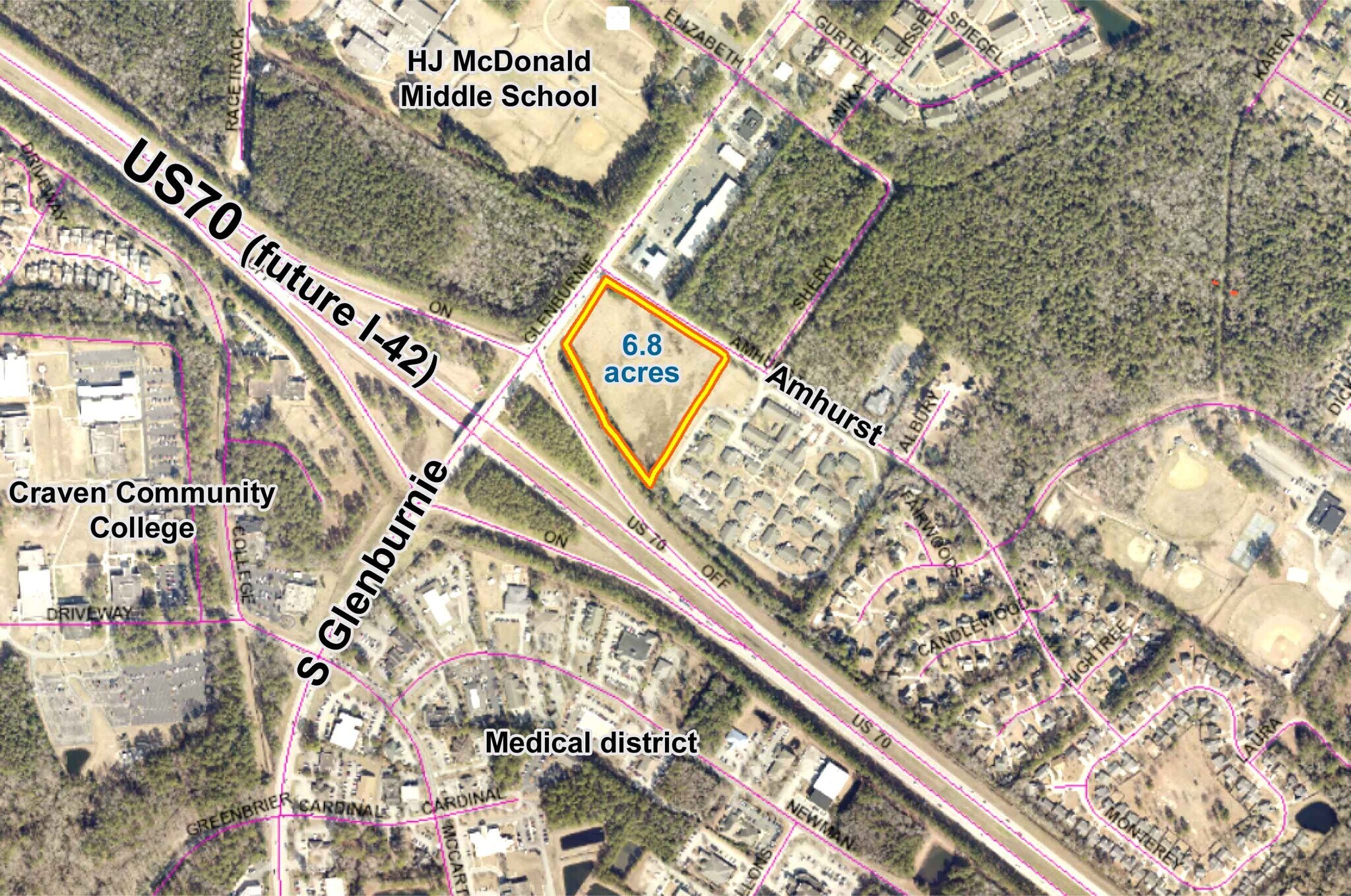 Amhurst Blvd, New Bern, NC à vendre Aérien- Image 1 de 3