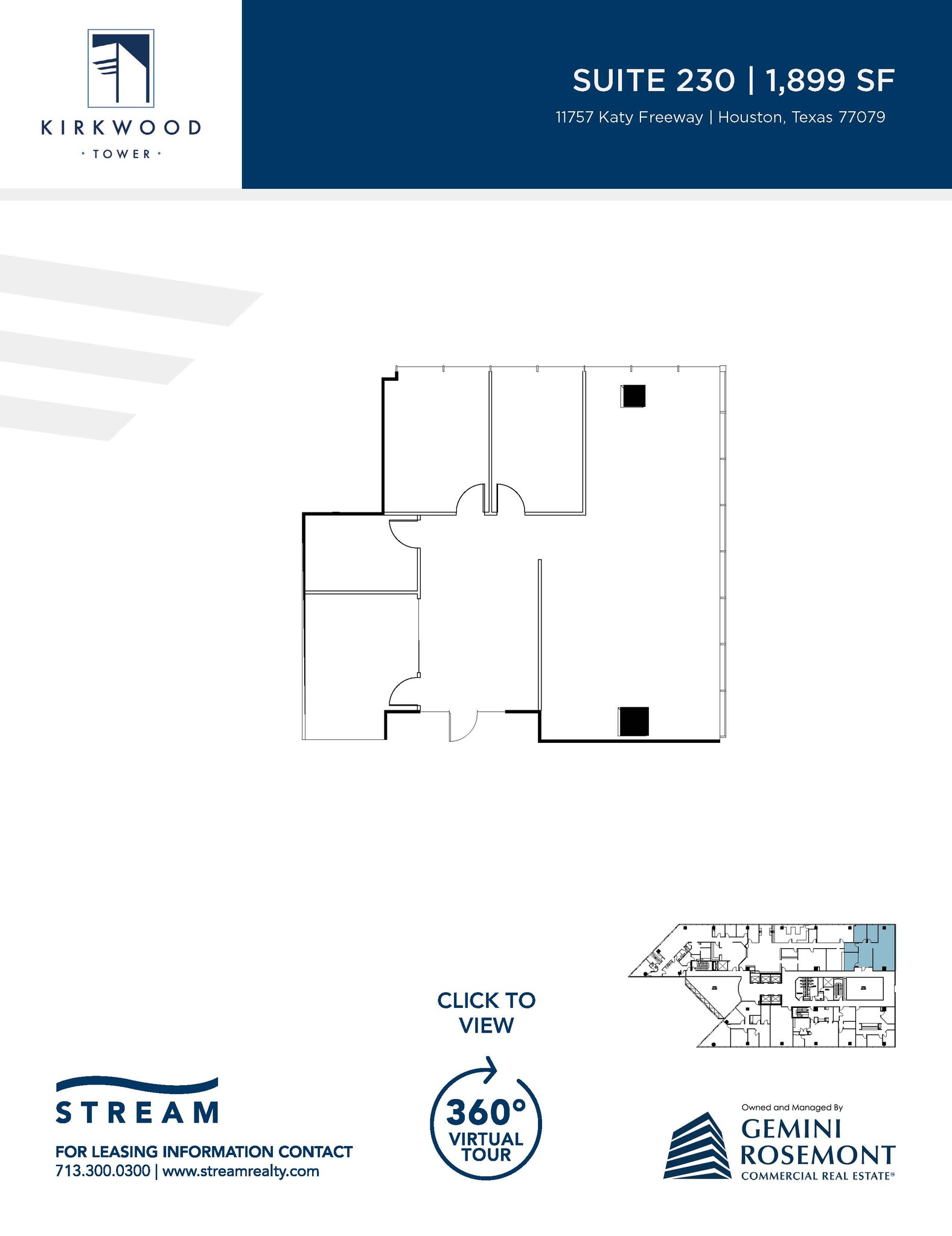 11757 Katy Fwy, Houston, TX à louer Plan d’étage- Image 1 de 1