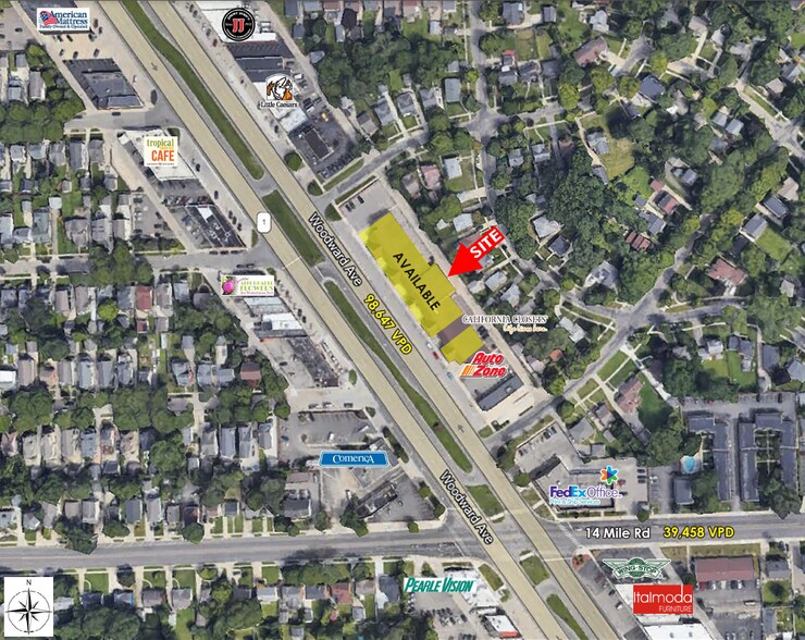 33202-33278 Woodward Ave, Birmingham, MI à louer - Aérien - Image 2 de 8