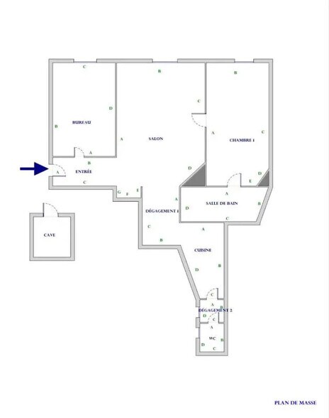 Office in Paris for sale - Floor Plan - Image 1 of 4