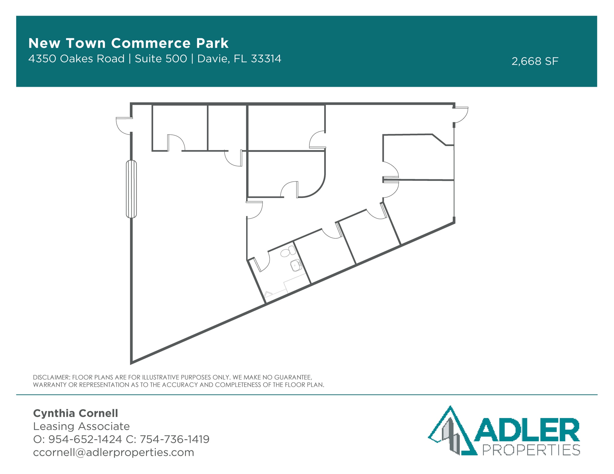 4350-4380 Oakes Rd, Davie, FL à louer Plan d’étage- Image 1 de 1