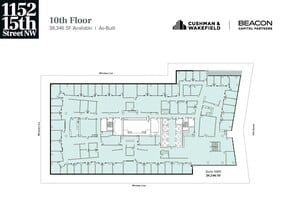 1152 15th St NW, Washington, DC à louer Plan d’étage- Image 1 de 3