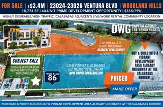 Plus de détails pour 23024-23026 Ventura Blvd, Woodland Hills, CA - Terrain à vendre