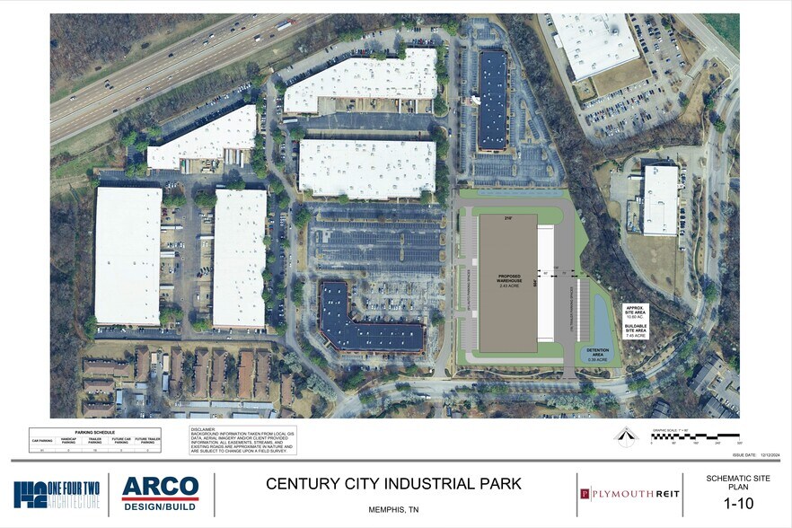 0 Century Center Parkway, Memphis, TN à louer - Plan de site - Image 3 de 4