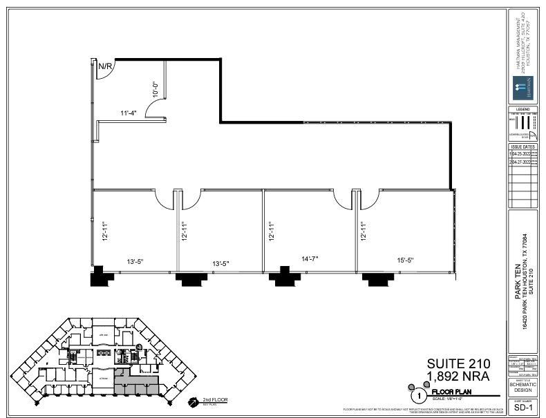 16420 Park Ten Place Dr, Houston, TX for lease Floor Plan- Image 1 of 1