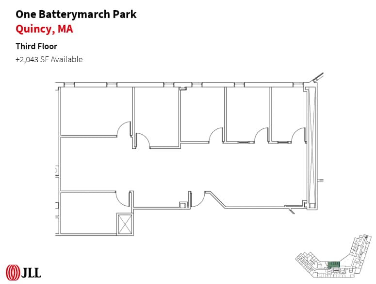 1 Batterymarch Park, Quincy, MA for lease Floor Plan- Image 1 of 1