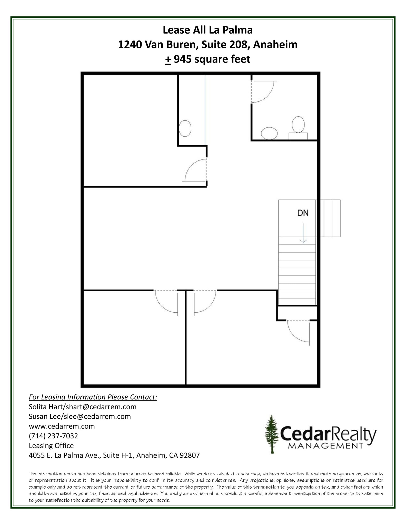 1240 N Van Buren St, Anaheim, CA à louer Plan de site- Image 1 de 1