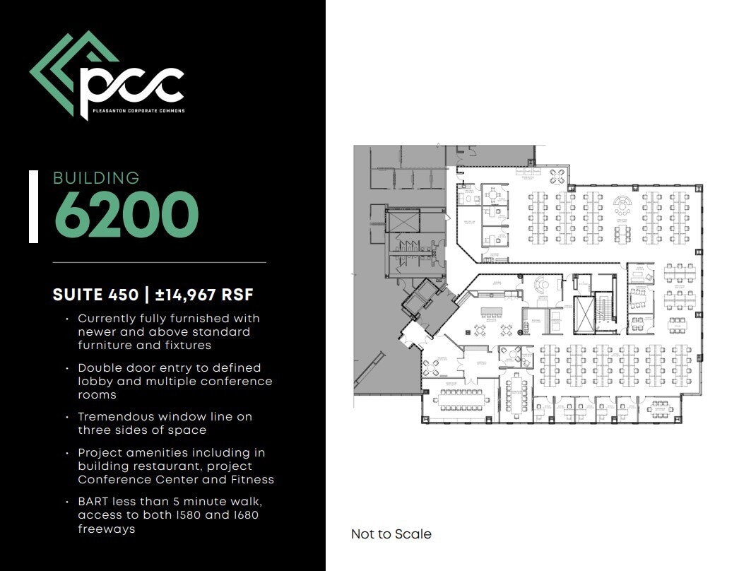 6210 Stoneridge Mall Rd, Pleasanton, CA à louer Plan d’étage- Image 1 de 1