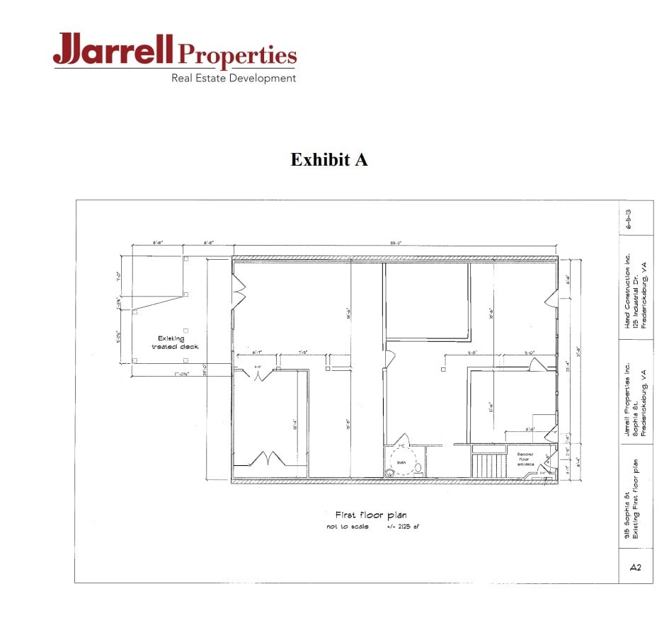 915 Sophia St, Fredericksburg, VA for lease Floor Plan- Image 1 of 1