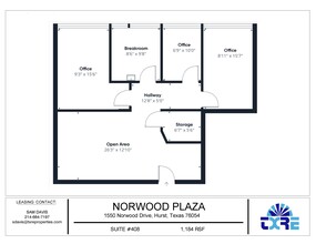 1550 Norwood Dr, Hurst, TX à louer Plan d  tage- Image 1 de 1