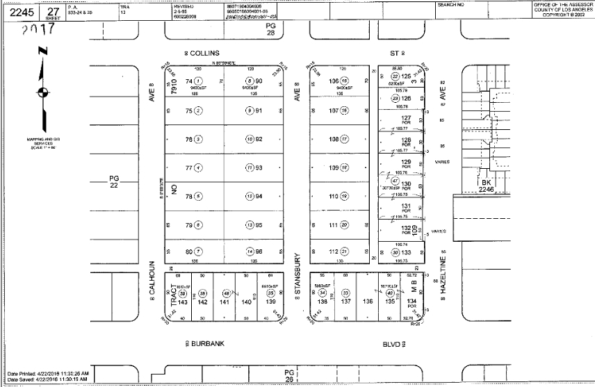 5653 Hazeltine Ave, Van Nuys, CA for sale - Plat Map - Image 2 of 21