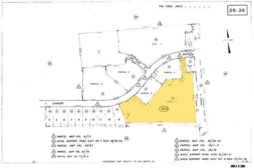 577 Airport Blvd, Burlingame, CA à louer - Plan cadastral - Image 2 de 7