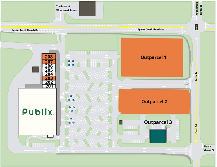 Spear Creek Church & Earth rd, Elgin, SC à louer - Plan de site - Image 2 de 2