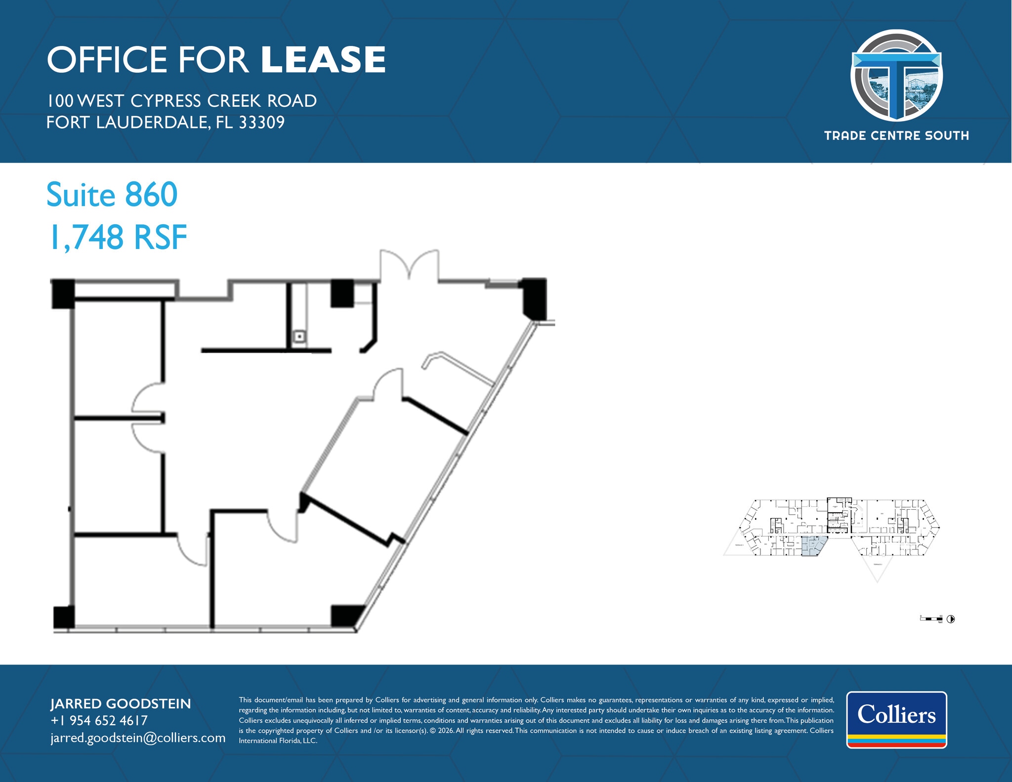 100 W Cypress Creek Rd, Fort Lauderdale, FL for lease Floor Plan- Image 1 of 1