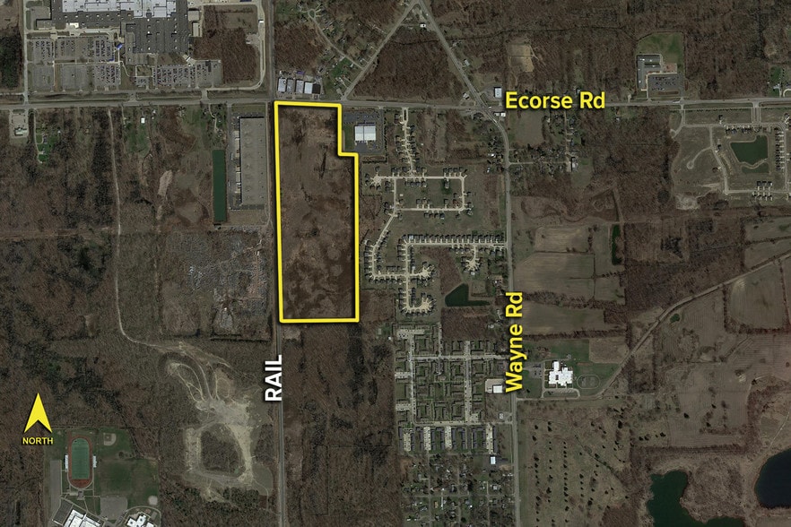 Ecorse Rd, Romulus, MI for sale - Aerial - Image 2 of 3