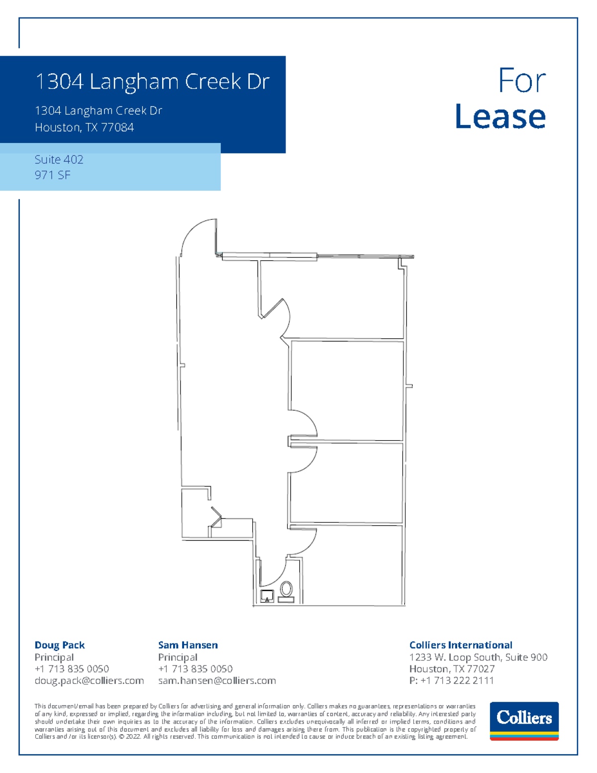 1304 Langham Creek Dr, Houston, TX à louer Plan d’étage- Image 1 de 1