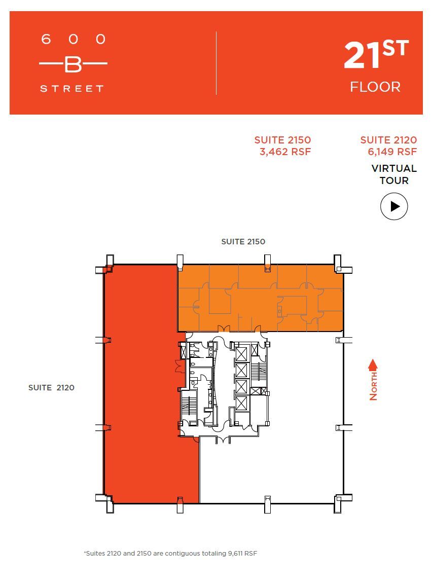 600 B St, San Diego, CA à louer Plan d  tage- Image 1 de 1