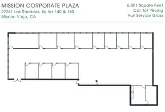 27261 Las Ramblas, Mission Viejo, CA for lease Floor Plan- Image 1 of 1