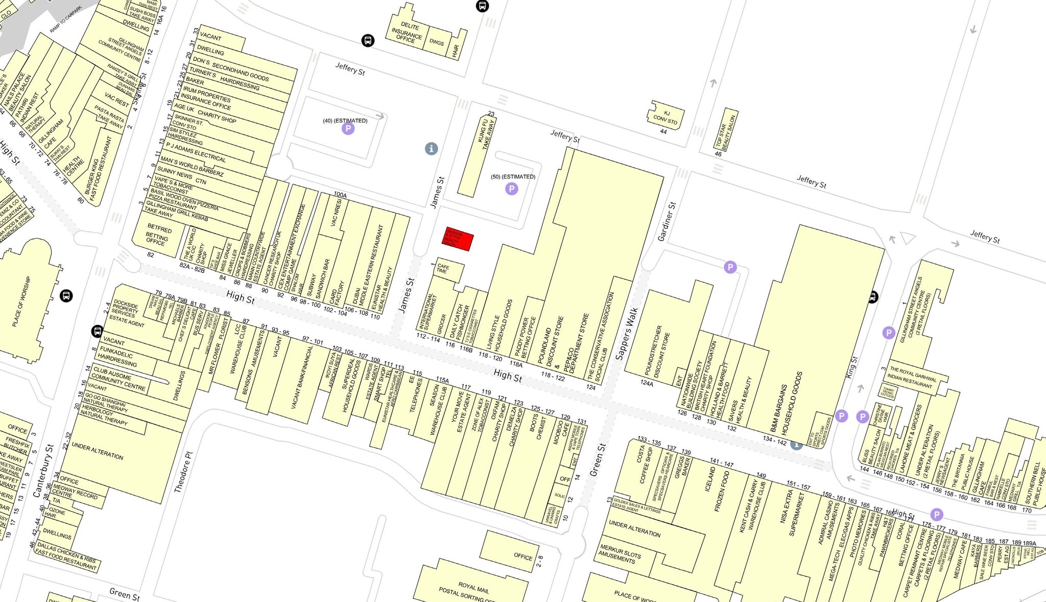 1-1A James St, Gillingham for lease Map- Image 1 of 1