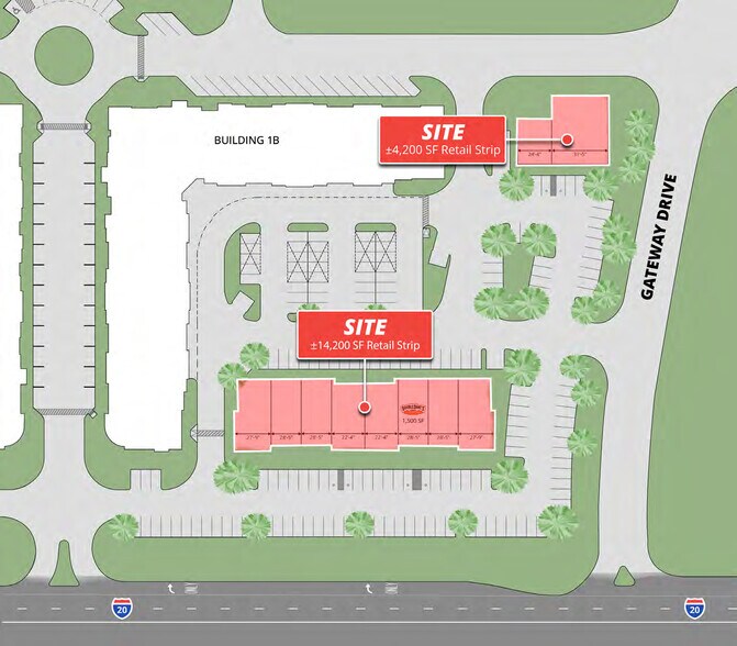 NWC I-20 & Future Gateway Dr (Cinema Dr), Hudson Oaks, TX à louer - Plan de site - Image 3 de 3