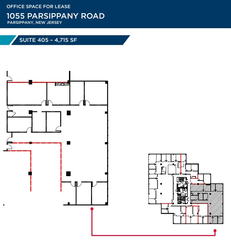 1055 Parsippany Blvd, Parsippany, NJ for lease Floor Plan- Image 1 of 4