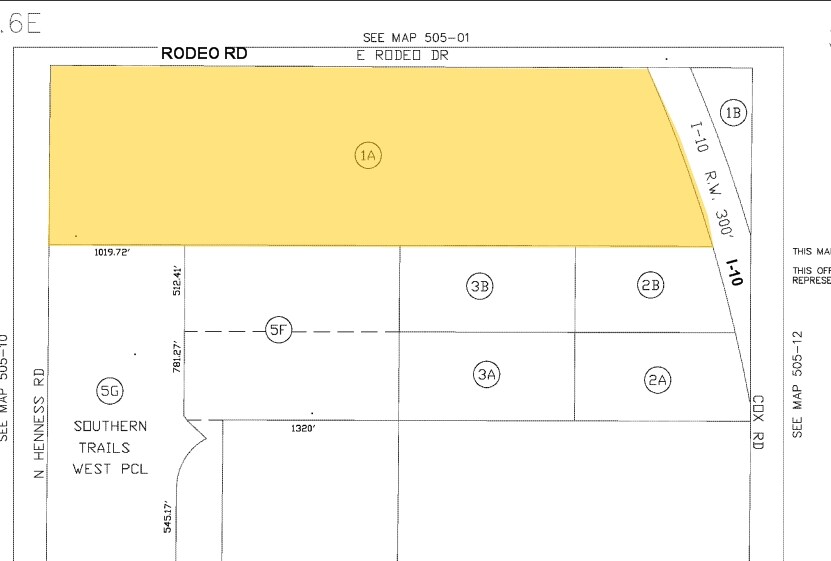 SW I-10 & Rodeo Rd, Casa Grande, AZ à vendre Plan cadastral- Image 1 de 2