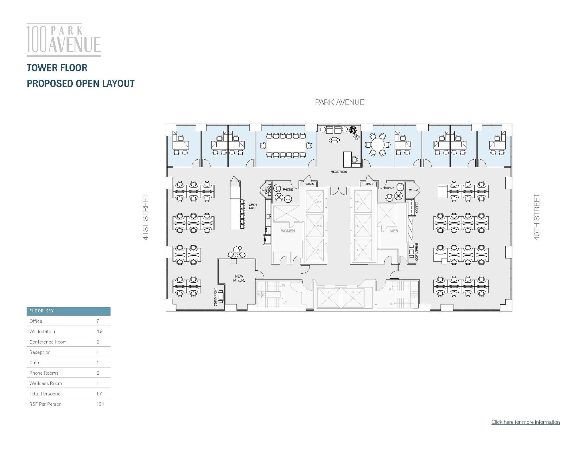 100 Park Ave, New York, NY for lease Floor Plan- Image 1 of 7