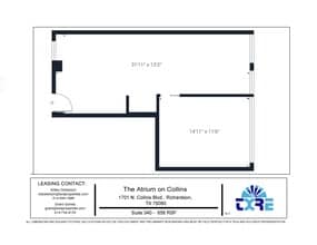 1701 N Collins Blvd, Richardson, TX à louer Plan d’étage- Image 1 de 1