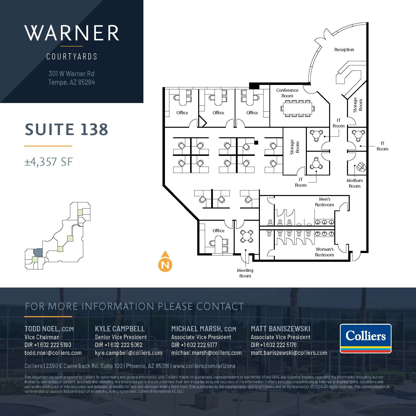 301 W Warner Rd, Tempe, AZ à louer Plan d  tage- Image 1 de 2