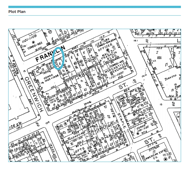 185 Franklin St, New York, NY à vendre Plan cadastral- Image 1 de 16