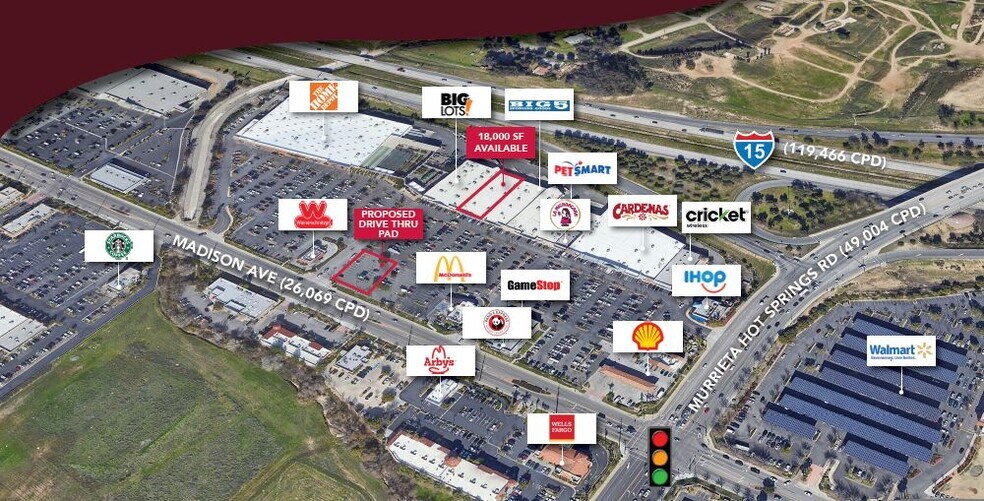 25250-25340 Madison Ave, Murrieta, CA à louer - Photo du bâtiment - Image 1 de 9