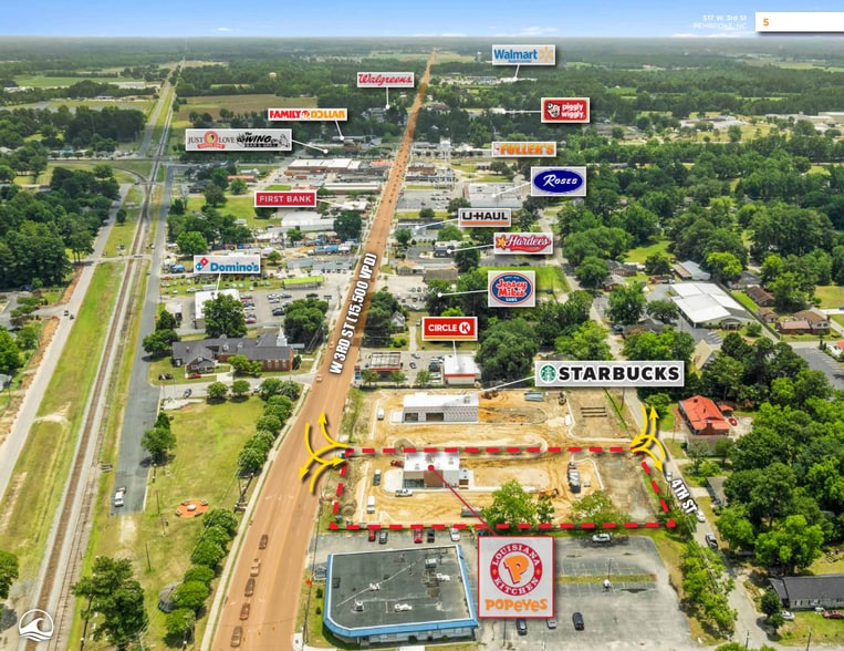 518 3rd st, Pembroke, NC for sale - Aerial - Image 3 of 5