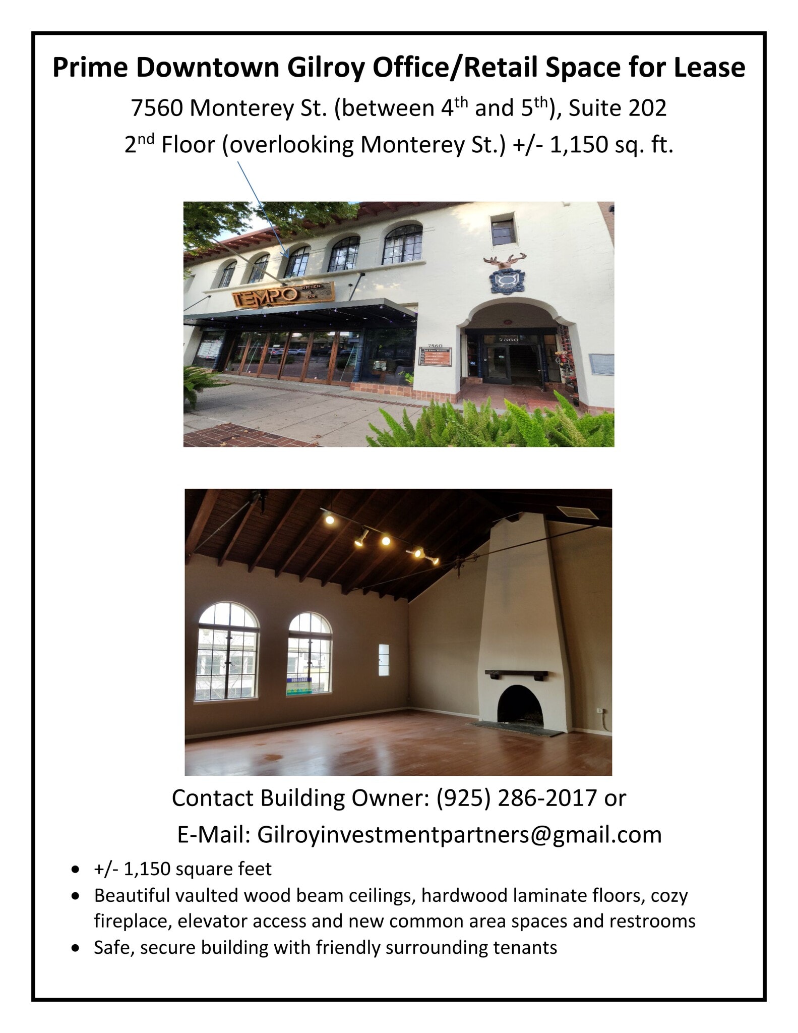 7560-7562 Monterey St, Gilroy, CA for lease Site Plan- Image 1 of 1