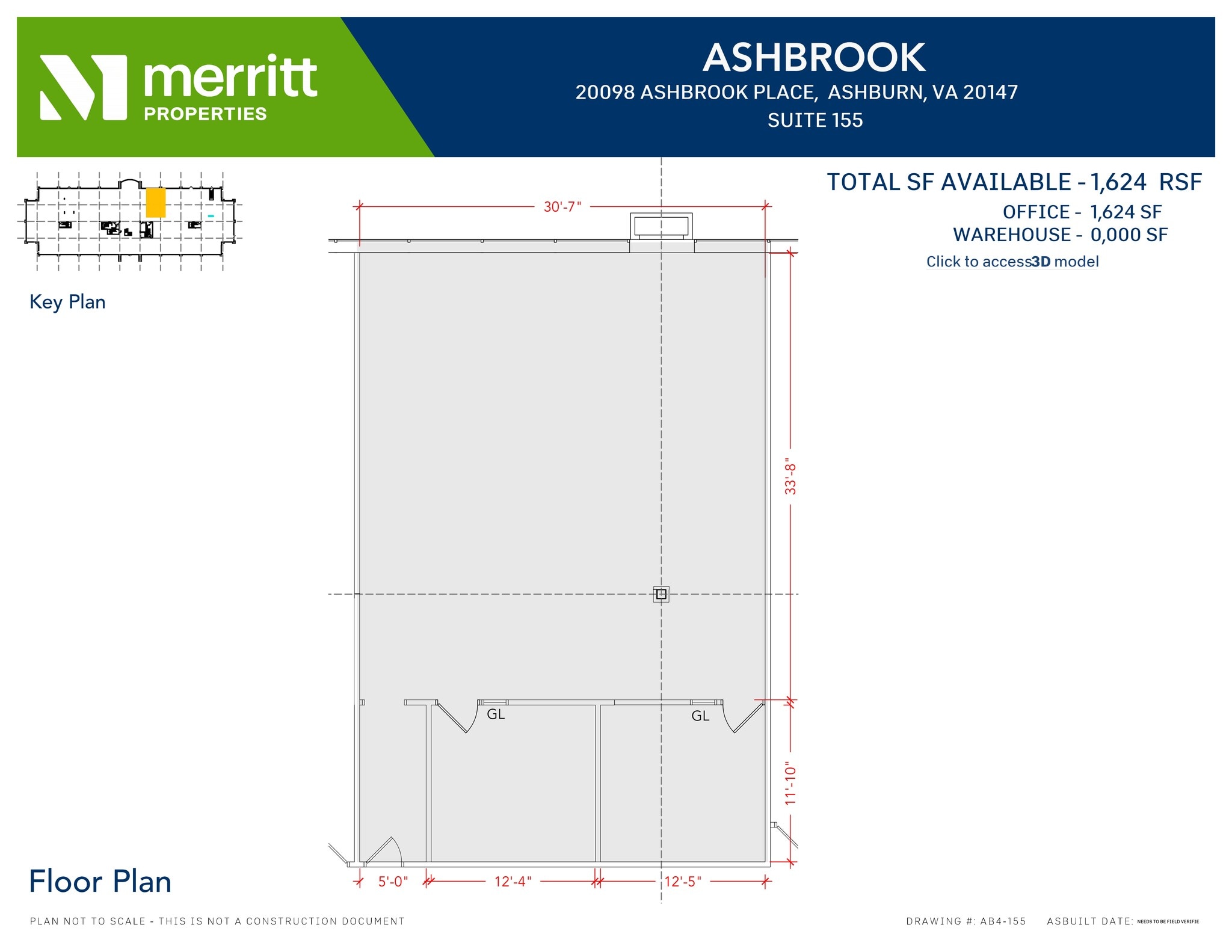 20116 Ashbrook Pl, Ashburn, VA à louer Plan de site- Image 1 de 1