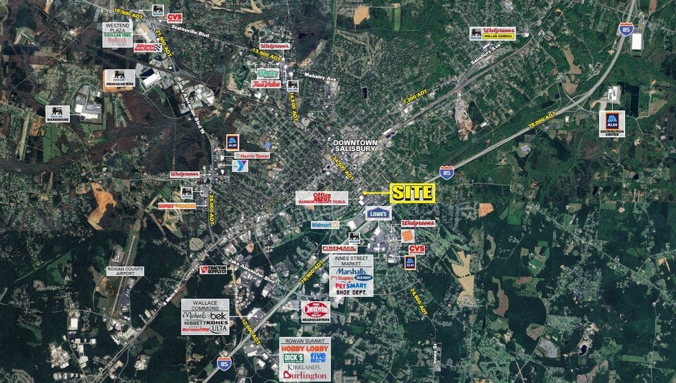 707 E Innes St, Salisbury, NC for lease - Aerial - Image 2 of 3