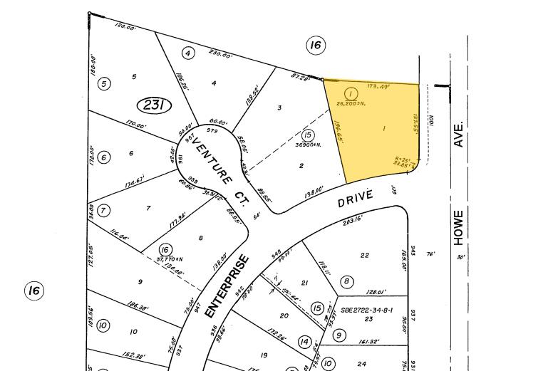1001 Howe Ave, Sacramento, CA for lease - Plat Map - Image 3 of 6