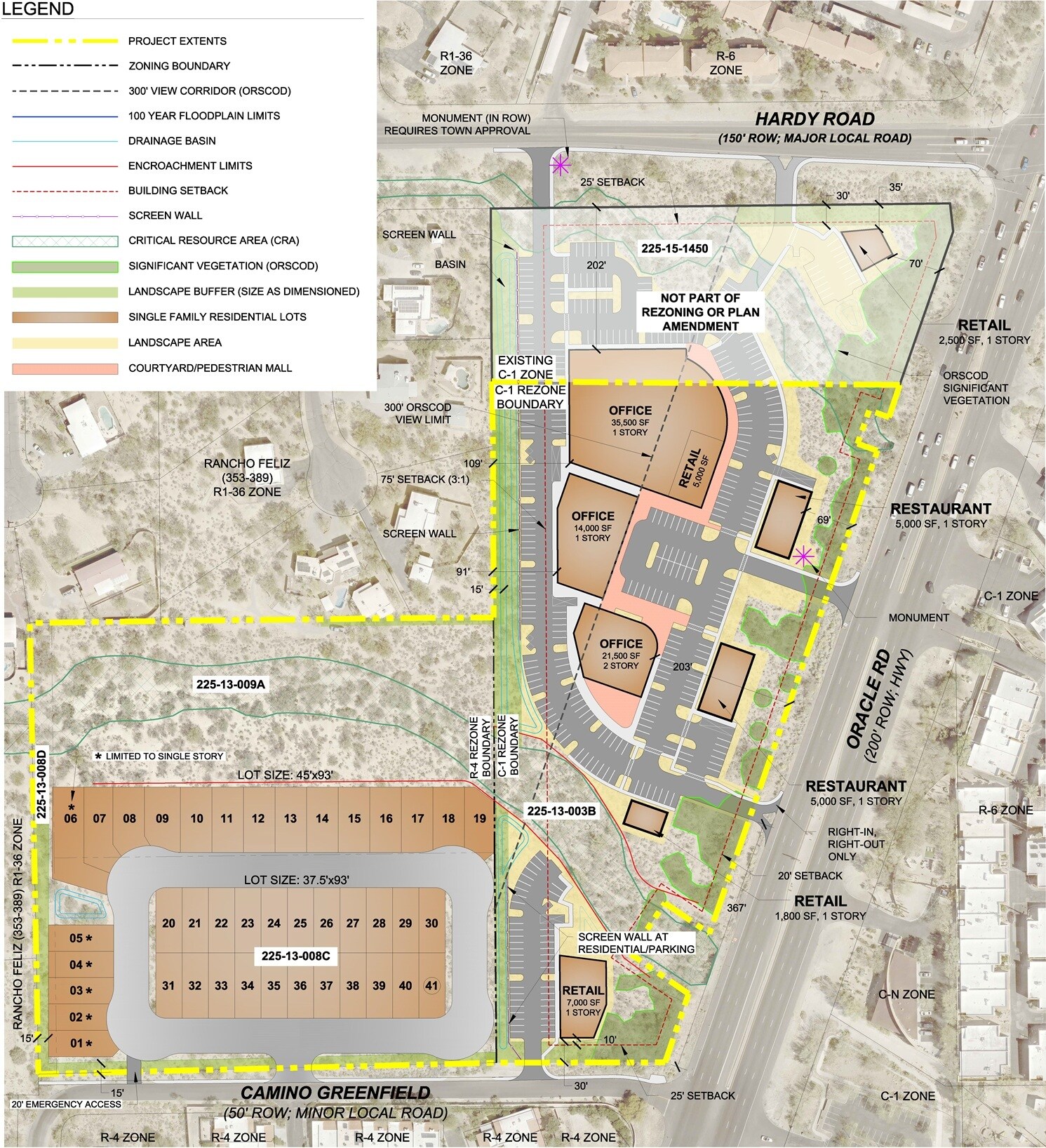 SWC N Oracle Rd & W Hardy Rd, Tucson, AZ à vendre Plan de site- Image 1 de 5