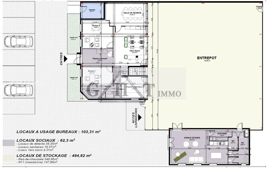Industrial in Chilly-Mazarin for lease - Floor Plan - Image 1 of 2