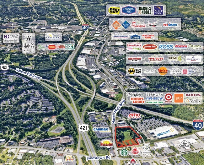 Plus de détails pour Hanes Mall Blvd, Winston-Salem, NC - Terrain à vendre