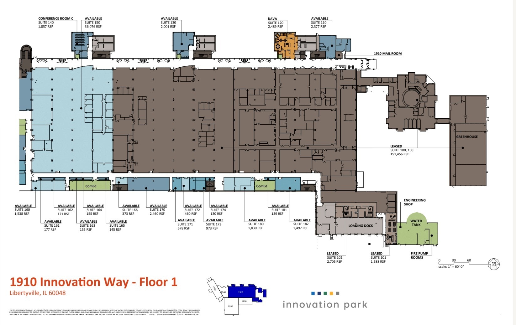 1950 Innovation Way, Libertyville, IL for lease Floor Plan- Image 1 of 1