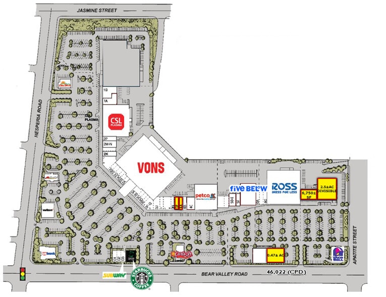 12133 Hesperia Rd, Victorville, CA for lease - Site Plan - Image 2 of 11