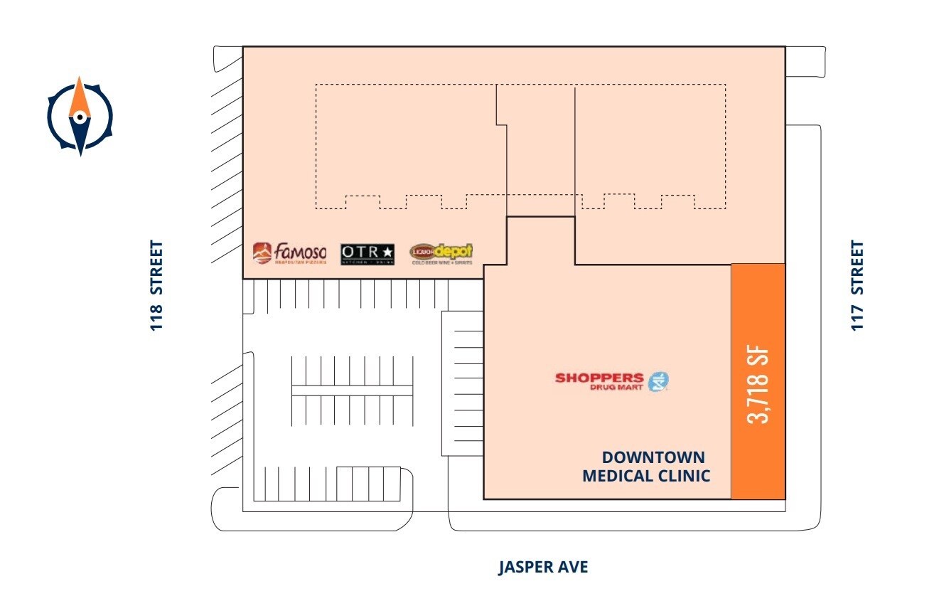 11704-11722 Jasper Ave, Edmonton, AB for lease Floor Plan- Image 1 of 3