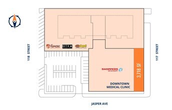 11704-11722 Jasper Ave, Edmonton, AB for lease Floor Plan- Image 1 of 3