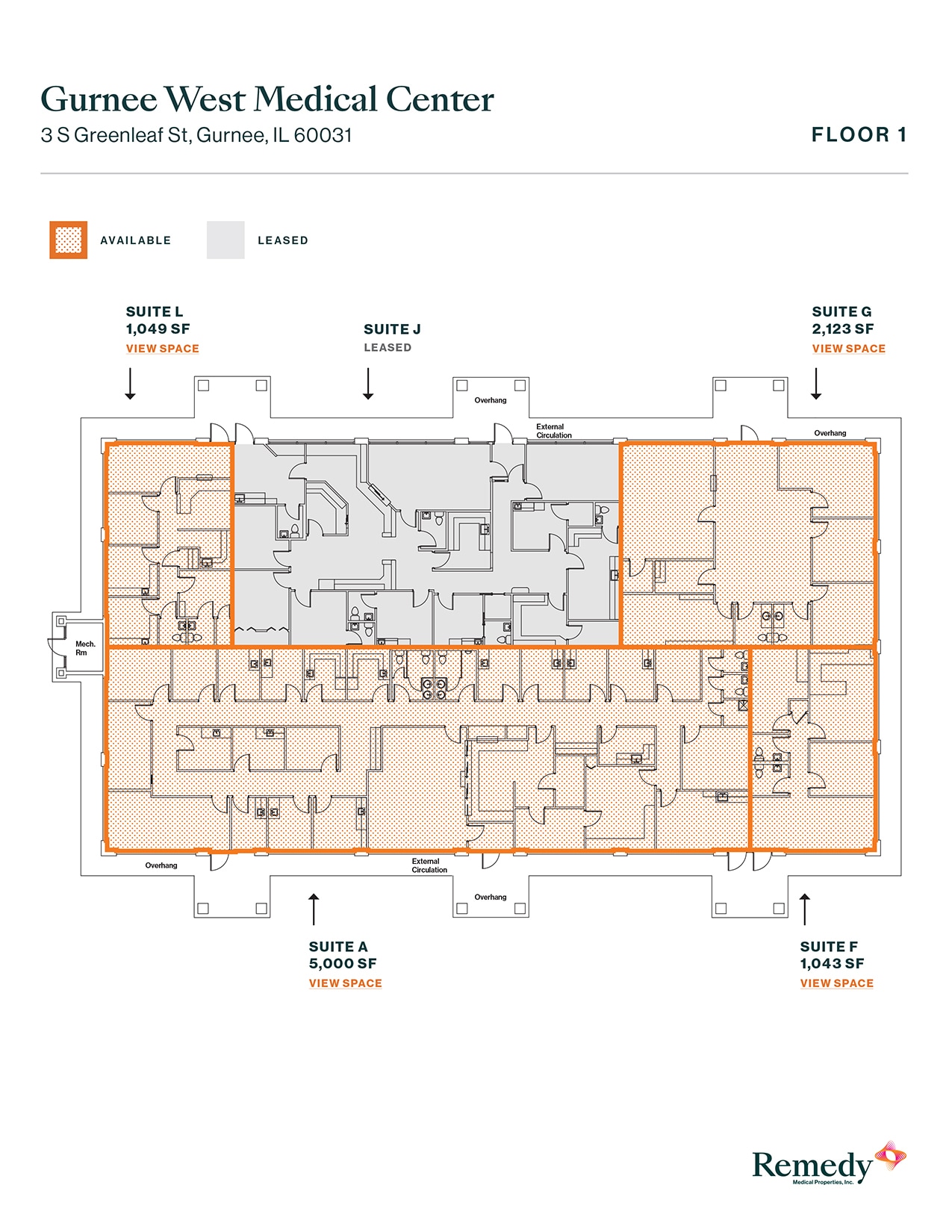 3 S Greenleaf Ave, Gurnee, IL for lease Floor Plan- Image 1 of 1